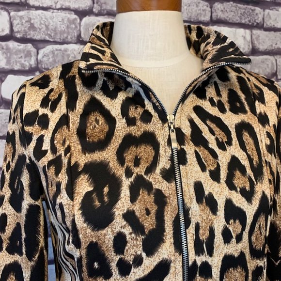 Lisa International Animal Print Jacket Size PS - Picture 2 of 11
